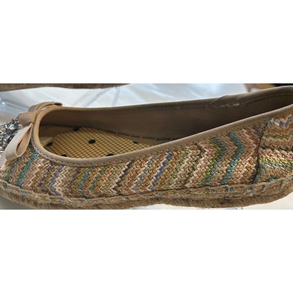 Women's Vera Wang Slip On Loafers Size 9M Multi Color Decorative Bow - Picture 5 of 8